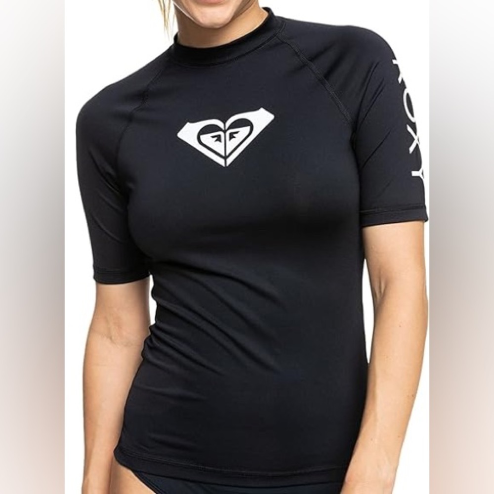 ROXY Beach Classics Short Sleeve Rashguard sun protection lightweight shirt NWT